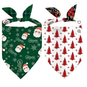 Christmas Dog Bandana 2 Pack Medium Large